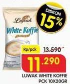 Promo Harga Luwak White Koffie per 10 sachet 20 gr - Superindo