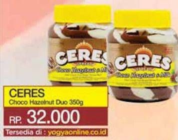 Promo Harga Ceres Choco Spread Double Hazelnut 350 gr - Yogya