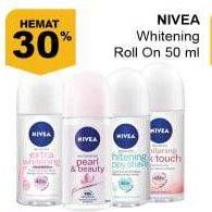 Promo Harga NIVEA Deo Roll On Pearl Beauty, Whitening Happy Shave, Whitening Silk Touch, Extra Whitening 50 ml - Giant