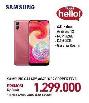 Promo Harga Samsung Galaxy A04e Smartphone 3+32 GB  - Carrefour