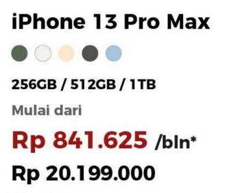 Promo Harga APPLE iPhone 13 Pro Max 1 TB, 256 GB, 512 GB  - Erafone