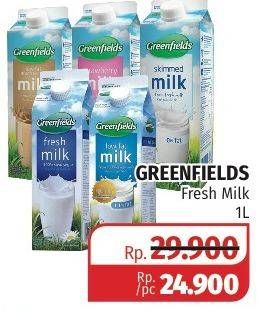 Promo Harga GREENFIELDS Fresh Milk 1000 ml - Lotte Grosir