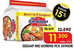 Promo Harga SEDAAP Mie Goreng Original 90 gr - Superindo