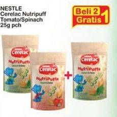 Promo Harga NESTLE CERELAC Nutripuffs Tomato Onion, Spinach Onion 25 gr - Indomaret