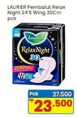 Promo Harga Laurier Relax Night 30cm 24 pcs - Indomaret