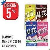 Promo Harga DIAMOND Milk UHT All Variants 200 ml - Hypermart