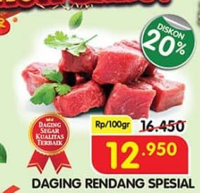 Promo Harga Daging Rendang Sapi per 100 gr - Superindo