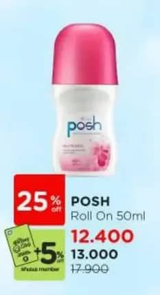 Promo Harga Posh Deo Roll On 50 ml - Watsons