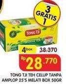 Promo Harga Tong Tji Teh Celup Melati per 4 box 25 pcs - Superindo