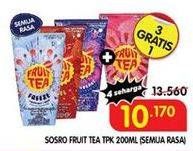 Promo Harga SOSRO Fruit Tea All Variants 200 ml - Superindo