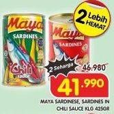 Promo Harga MAYA Sardines Cabe / Chilli 425 gr - Superindo