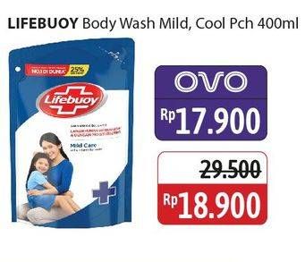 Promo Harga Lifebuoy Body Wash Mild Care, Cool Fresh 400 ml - Alfamidi