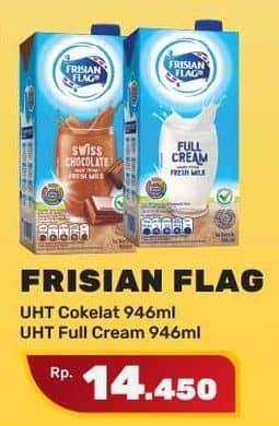 Promo Harga Frisian Flag Susu UHT Purefarm Full Cream, Swiss Chocolate 946 ml - Yogya