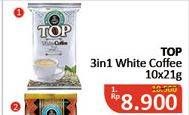 Promo Harga Top Coffee White Coffee 3in1 per 10 sachet 21 gr - Alfamidi