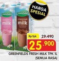 Promo Harga GREENFIELDS Fresh Milk All Variants 1000 ml - Superindo