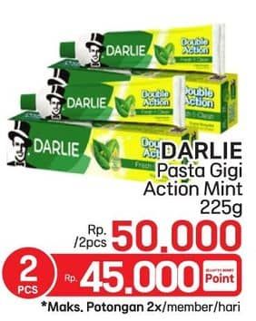 Promo Harga Darlie Toothpaste Double Action Mint 225 gr - LotteMart