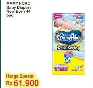 Promo Harga Mamy Poko Perekat Xtra Kering NB-S44 44 pcs - Indomaret