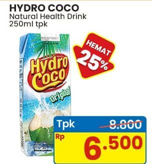 Promo Harga Hydro Coco Minuman Kelapa Original 250 ml - Indomaret