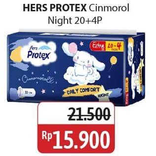 Promo Harga Hers Protex Comfort Night Wing 30cm 24 pcs - Alfamidi