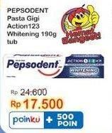 Promo Harga Pepsodent Pasta Gigi Action 123 Whitening 190 gr - Indomaret