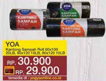 Promo Harga YOA Kantong Sampah Roll 60 X 100, 90 X 120, 80 X 120 10 pcs - Yogya