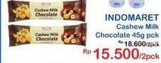 Promo Harga INDOMARET Cashew Milk Chocolate 45 gr - Indomaret