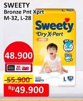 Promo Harga Sweety Bronze Pants Dry X-Pert M32, L28 28 pcs - Alfamart