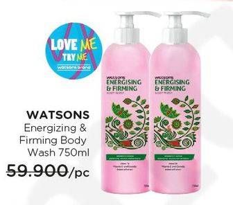 Promo Harga WATSONS Energising & Firming Body Wash 750 ml - Watsons