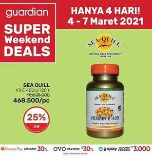 Promo Harga SEA QUILL Vitamin E 400 IU 120 pcs - Guardian