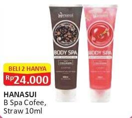 Promo Harga Hanasui Body Spa Gel Coffee, Strawberry 300 ml - Alfamart