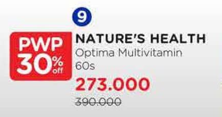 Promo Harga Natures Health Optima Multivitamin 60 pcs - Watsons