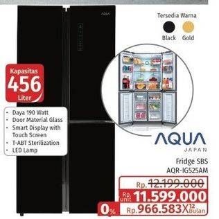 Promo Harga AQUA AQR-IG525AM Multidoor Refrigerator  - Lotte Grosir