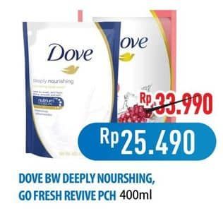 Promo Harga Dove Body Wash Deeply Nourishing, Go Fresh Revive 400 ml - Hypermart