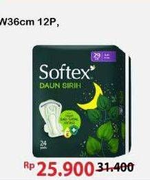 Promo Harga Softex Daun Sirih 29cm, 36cm 18 pcs - Alfamart