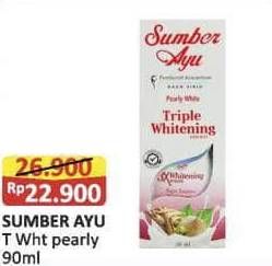 Promo Harga Sumber Ayu Pembersih Kewanitaan Daun Sirih Pearly White Triple Whitening Extracts 90 ml - Alfamart