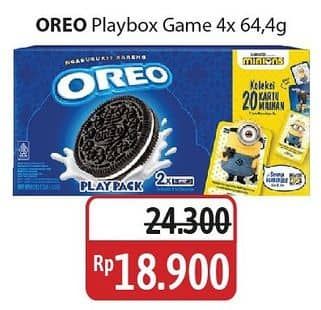 Promo Harga Oreo Biskuit Sandwich Playpack per 4 pcs 64 gr - Alfamidi