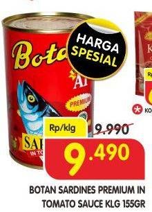 Promo Harga BOTAN Sardines Premium In Tomato Sauce 155 gr - Superindo