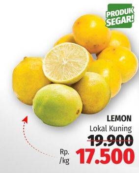 Promo Harga Lemon Lokal Kuning per 1000 gr - Lotte Grosir