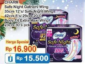 Promo Harga Safe Night Wing 29cm 20s/ 42cm 8s / 35cm 12s / Extra Maxi Wing 30s  - Indomaret