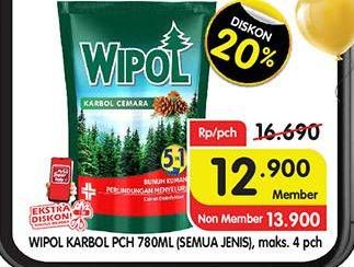Promo Harga WIPOL Karbol Wangi All Variants 780 ml - Superindo