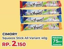 Cimory Yogurt Stick 40 gr Harga Promo Rp2.150, Maks 75 Pcs/Konsumen