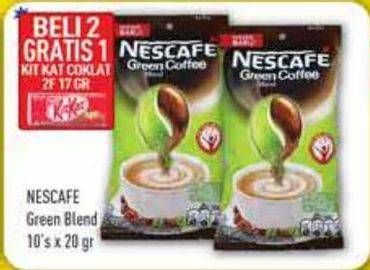 Promo Harga Nescafe Green Blend per 10 sachet 20 gr - Hypermart