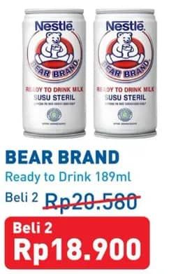 Promo Harga Bear Brand Susu Steril 189 ml - Hypermart