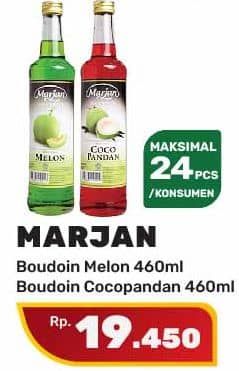 Promo Harga Marjan Syrup Boudoin Cocopandan, Melon 460 ml - Yogya