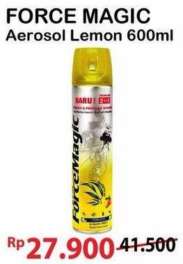 Promo Harga FORCE MAGIC Insektisida Spray Lemon 600 ml - Alfamart