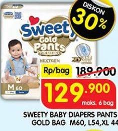 Promo Harga Sweety Gold Pants L54, M60, XL44 44 pcs - Superindo