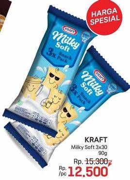 Promo Harga Kraft Milky Soft per 3 pcs 30 gr - LotteMart