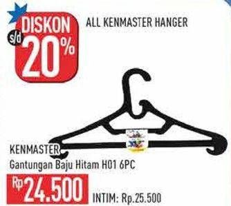 Promo Harga Kenmaster Gantungan Baju H-01 6 pcs - Hypermart