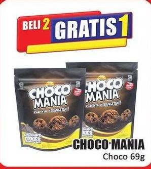 Promo Harga Choco Mania Choco Chip Cookies Rich Choco 69 gr - Hari Hari