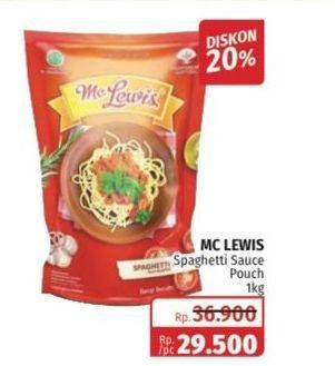 Promo Harga MC LEWIS Saus Spaghetti 1000 gr - Lotte Grosir